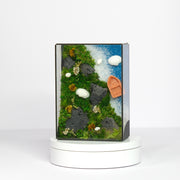 Coastal Moss Art | Desk Decor & Gift | Black Glass Frame