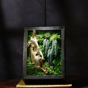 Signature Moss Wall Art | Wall & Desk Display | Branded Walnut Frame