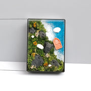 Coastal Moss Wall Art – Preserved Moss & Ocean Scene | Black Glass Frame